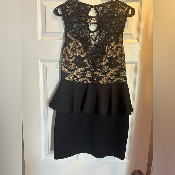 Revamped mini dress with lace. Size Large - Picture 1 of 2